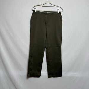 Women’s Duck Head Petite Olive Green Stretch Chino Pants Size 12P EUC